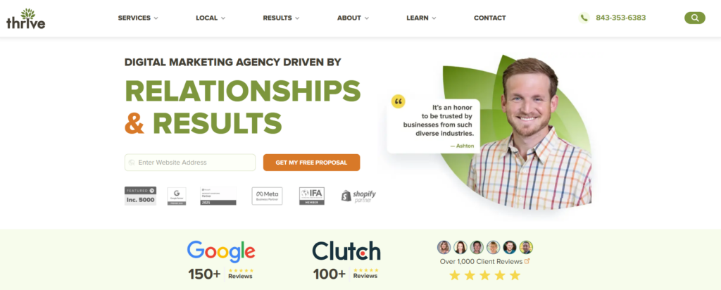 Thrive Internet Marketing Agency Best for small business review recovery and generation